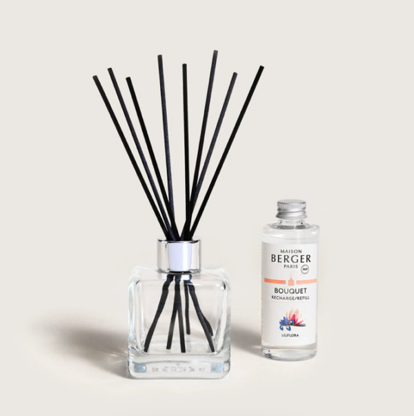 Maison berger duftpinde Cube klar glas Liliflora