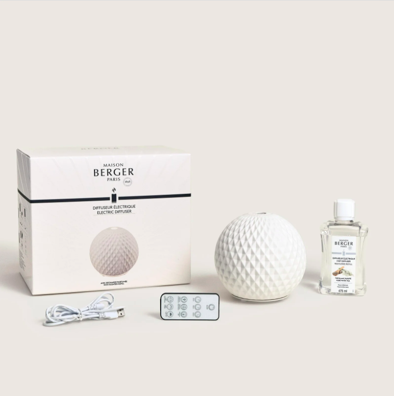Maison berger Sphere Mist Diffuser - Elektronisk m. lys Maison berger Sphere Mist Diffuser - Elektronisk m. lys